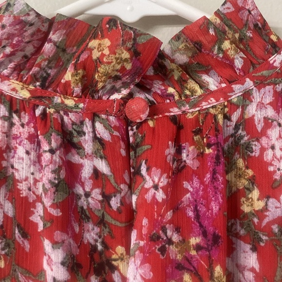 ANTHROPOLOGIE ALI&JAY TROUBADOUR RED FLORAL JUMPSUIT OPEN BACK FEMININE & FLOWY - Picture 14 of 14
